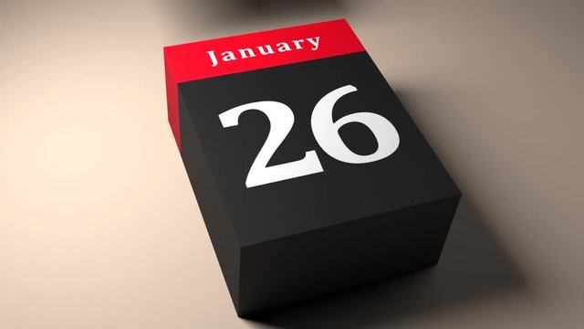 fast calendar scrolling showing every day and month with flipping pages, timelapse
