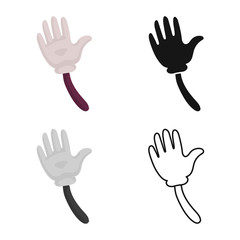 Isolated object of palm and hand sign. Web element of palm and arm stock symbol for web.