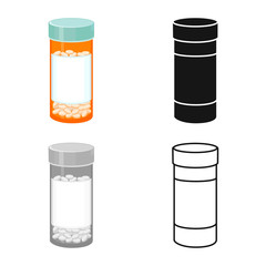 Isolated object of bottle and drug icon. Graphic of bottle and pill stock vector illustration.