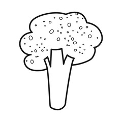 Vector design of broccoli and heart sign. Set of broccoli and freshness stock symbol for web.