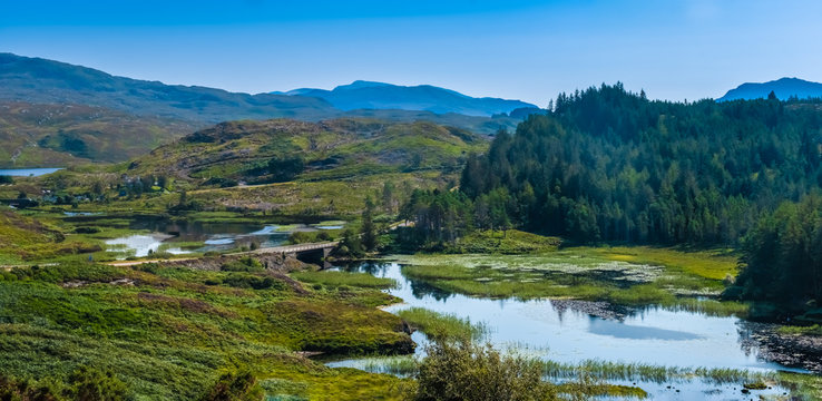 Gorgeous landscapes in the far north of the Scottish highlands along the iconic NC500 coastal route