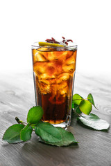 alcoholic cocktail with rum and cola