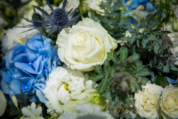 bouquet of white roses