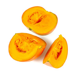 raw pumpkin isolated on white