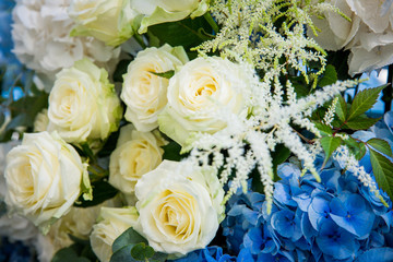 bouquet of white roses