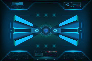 Technology Futuristic Interface screen. element digital design innovation hi-tech AI, UI background concept. vector and illustration