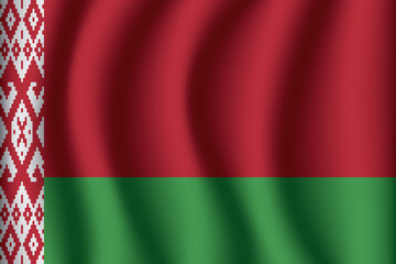 Waving Flag of Belarus. Belarus Icon vector illustration eps10.