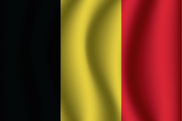 Waving Flag of Belgium. Belgium Icon vector illustration eps10.