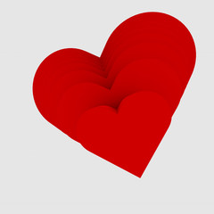 3D Rendered Heart Shape illustration 