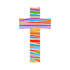 Obraz premium Christian Cross icon - vector.