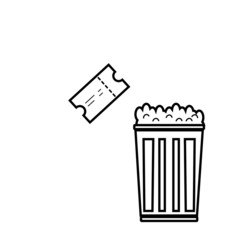 vector simple icon with film roll shape