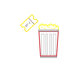 vector simple icon with film roll shape