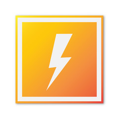 Warning symbol with Lightning icon isolated.