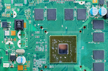 components on the motherboard, microprocessor chip