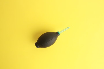Pear clean photo camera on colorful background