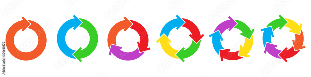 Canvas Prints set of circle arrows for infographic.