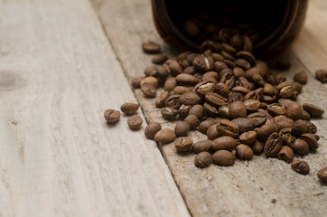 Pile of coffee beans