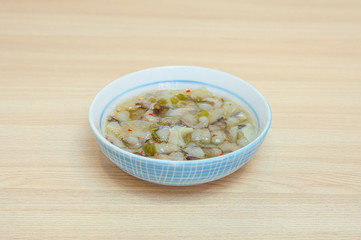 Chuka Tako squid chopped with wasabi pickled in cup