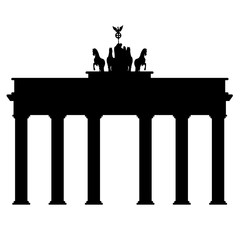 Symbol of Brandenburg gate in Berlin vector on a white background © Regormark