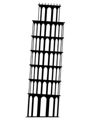 Pisa tower vector on a white background