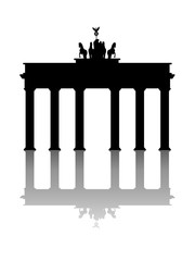 Symbol of Brandenburg gate in Berlin vector on a white background