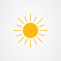 Sun icon logo vector design