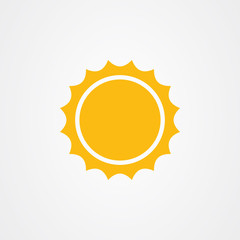 Sun icon logo vector design