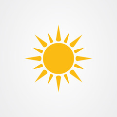 Sun icon logo vector design