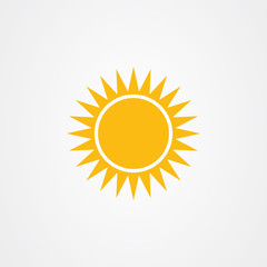 Sun icon logo vector design