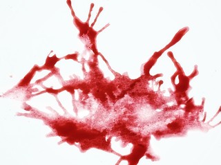 red paint splash isolated on white background