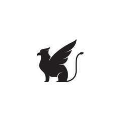 griffin silhouette logo template illustration