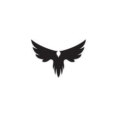 bird silhouette illustration logo template