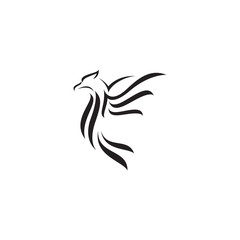 phoenix bird logo template silhouette