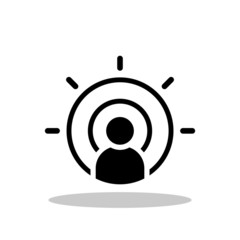 Podcast icon in flat style. Podcast symbol for your web site design, logo, app, UI Vector EPS 10.