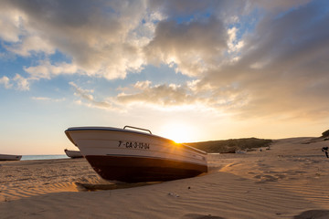 Fischerboot Sonnenuntergang - Spanien