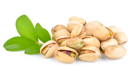 Pistachio isolated on white background.