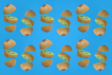 Fototapeta na wymiar Pattern Of Fresh Kiwi Slices