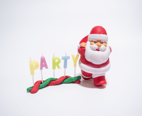 Santa prepared to send happiness on Christmas party , happiness concept