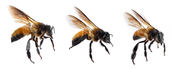 Bee isolated on white background. © evegenesis