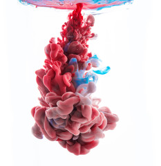 abstract formed by color dissolving in water