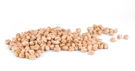 Chickpea on a white background