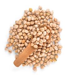 Chickpea on a white background