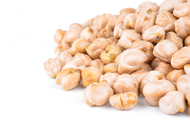 Chickpea on a white background