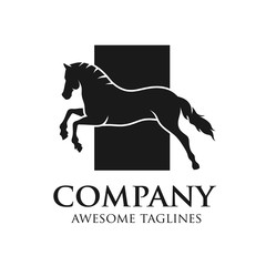 simple horse vector illustration best for sport races logo