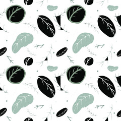 seamless pattern with leaves