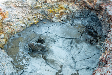 Geothermal texture and pattern from volcanic area in Iceland.