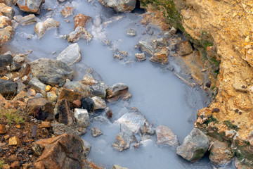 Geothermal texture and pattern from volcanic area in Iceland.