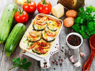 Vegetable casserole with meat