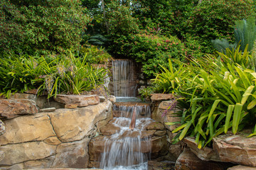 Orlando, Florida. August 23, 2019. Beautiful waterfalls 2