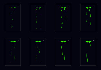 Sprite sheet of toxic drops animation. falling toxic drops classic animation. drop toxic falling animation frames for animation, motion or something else.